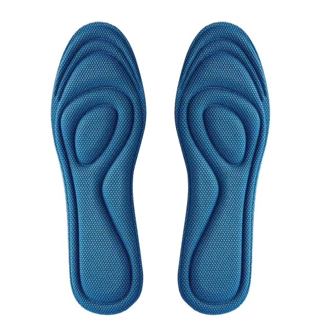 CSChome 3D Shoe Insole Women Men Insoles 3D Design High Elasticity Breathable Sweat Absorption Sports