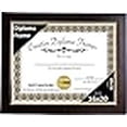 thumbnail image 3 of Creative Picture Frames 16x20 Mahogany Diploma Frame with Gold Rim No Mat with Glass and Installed Wall Hangers, 3 of 3