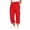 Red, variant on Npasoilc Pants for Men Man Solid-Color Loose Casual Pocket Drawstring Elastic-Waist Full Length Pants
