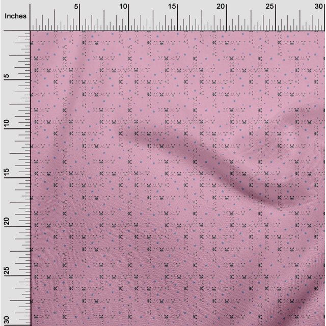 oneOone Georgette Viscose Fabric Star & Faces Animal Fabric Prints by Yard 42 Inch Wide