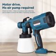 thumbnail image 4 of Tignapoo Electric Paint Spray Gun with 3 Nozzles & Spray Modes, 800W High-Pressure Sprayer for Furniture, Walls, Fences, Doors, 900ml Tank, 110V US Plug, Blue, 4 of 6