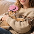 thumbnail image 4 of Chapeau de Cowboy pour Chats Jeu de Rôle Western Unique pour Usage Intérieur Extérieur Accessoires pour Animaux Carnaval Halloween Conception Sécuritaire pour Enfants, 4 of 4