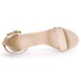 thumbnail image 4 of BLISSFUL STEP Women's Kitten Heel Ankle Strap Open Toe Sandals, 4 of 7