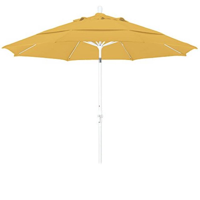 11 Marché en Fibre de Verre Umbrella Collier Inclinable DV Mat Blanc/oléfine/citron