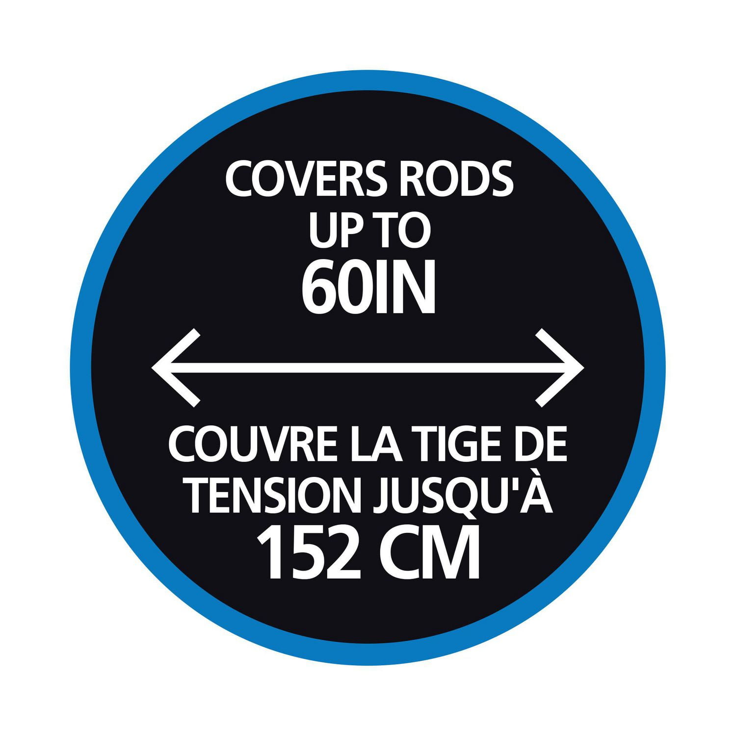 Plastic Shower Curtain Rod Cover, Up to 60"