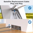 thumbnail image 3 of Starlink Gen 3 Cable, Replacement Cable for Starlink V3 Rectangular Satellite, IP68 Waterproof, All Weather Use, Gray, 3 of 7
