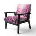 thumbnail image 3 of Designart "Magical Magenta" Pink Abstract Landscape Upholstered Accent Chair - Modern Arm Chair For Living Room, 3 of 7