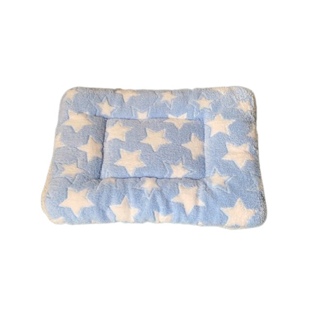 Shengyu Polyester Washable And Machine Washable Pet Mat For Easy Maintenance Soft And Breathable Pet Bed Blue Star 30*40cm 1Set