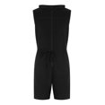 thumbnail image 4 of DPTALR Men's Drawstring Elastic Solid Color Hooded Outer Wear Sports Sexy Jumpsuit, 4 of 8