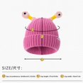 thumbnail image 3 of XZNGL Frog Eye Knit Hat with Light-Up Antennas, Cotton Beanie for Outdoor Wear, Retractable Flashing Eyes, Unisex Cold Weather Accessory for Street Use, 3 of 5