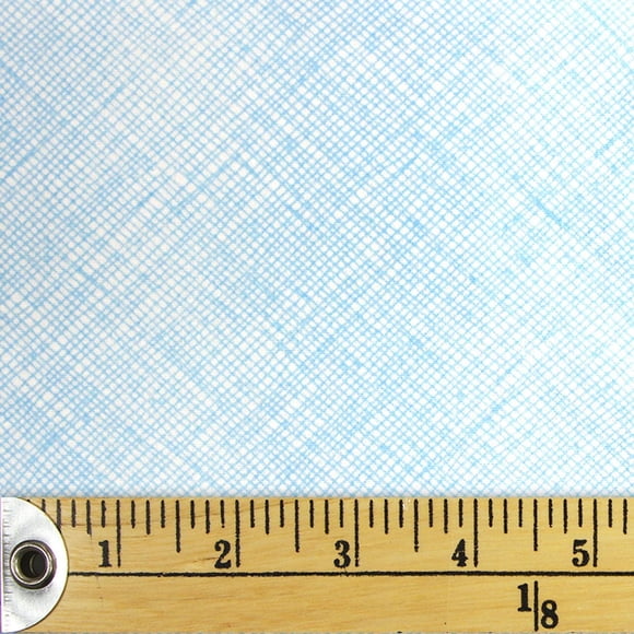 FABRIC CREATIONS Turquoise Pencil Crosshatch Fat Quarter 45.7 × 53.3 cm (18 × 21 in)