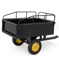 thumbnail image 3 of Heavy Duty Tow Behind ATV Trailer Steel Dump Cart 500 LB, 10-Cubic Feet Capacity Garden Utility Trailer with Removable Tailgate for Riding Lawn Mower Tractor, 3 of 7
