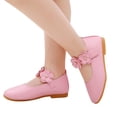thumbnail image 3 of Children Kid Baby Girls Solid Flower Student Single Soft Dance Princess Shoes, 3 of 9