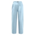 thumbnail image 4 of RKSTN Womns Pants Casual Solid Color Pockets Buttons Elastic Waist Comfortable Straight Pants Lightweight Soft Workout Pants, 4 of 5