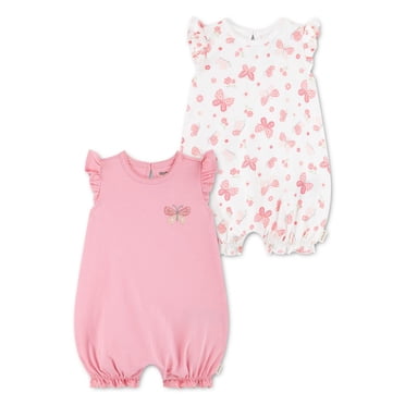 Huggies Happy Hugs Infant Girl Romper 2-Pack