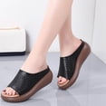 thumbnail image 2 of Summer New Style Roman Folk Style Outer Wear Thick Bottom Slope With Fish Mouth Womens Sandals And Slippers, 2 of 9