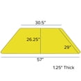 thumbnail image 3 of 29.5''W x 57.25''L Trapezoid Yellow Thermal Laminate Activity Table - Height Adjustable Short Legs, 3 of 5