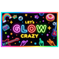 thumbnail image 1 of Neon Lights Glow Party Banner Retro Design Disco Theme for Birthday Party Indoor Decoration Dance Event, 1 of 5