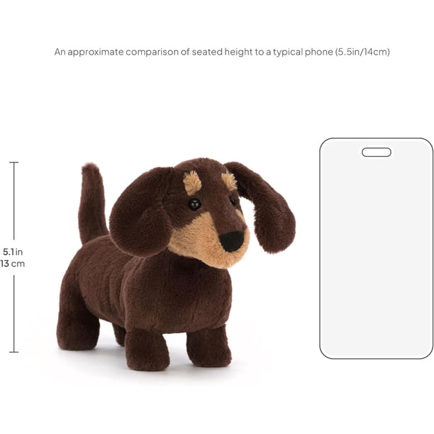 Jellycat Otto Sausage Dog Stuffed Animal, Medium 11.5 inches