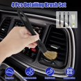 thumbnail image 2 of 4PCS Car Detailing Brush Set  Car Interior Detailing Brushes Kit  Natural Boars Hair Detail Brush  Auto Ultra-Soft Detail Cleaning Brush Tool  for Automotive Trim Wheel Rim Engine Cleanin, 2 of 8