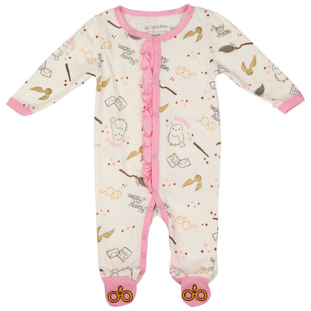 Harry Potter Cute Icons Footie Pajamas-0-3 Months