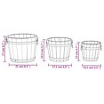 thumbnail image 4 of vidaXL 3 Piece Wooden Bucket Planter Set Solid Wood Fir, 4 of 4