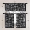 thumbnail image 5 of Kitchen Curtains Cooking Utensil Window Curtains and Valances Set 36 Inch, Black Short Tier Curtain for Kitchen, Cartoon Doodle Small Kitchen Decor, 5 of 5