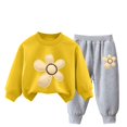 thumbnail image 2 of Pisexur Ensemble de Vêtements d'Automne et d'Hiver pour Bébés Filles Garçons 2 Pcs Mode Décontractée Imprimé Floral Manches Longues Col Rond Chandails en Molleton et Pantalons Ensemble de Survêtement pour Filles Garçons 3-8 Ans, 2 of 4