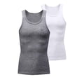 thumbnail image 2 of TIMIFIS Mens Tank Top Casual Basic Workout Sleeveless Undershirt Summer Solid Color Crew Neck Athletic Muscle A-Shirt, 2 Pack, 2 of 7