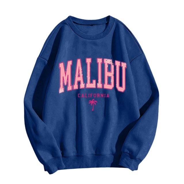 HNMKIU Chandail à Manches Longues Femme MSLIBU Imprimé Adulte Unisexe Col Rond Chandail à Capuchon