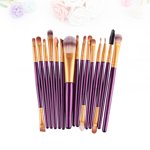 OULII 15pcs Professional Makeup Tool Set Nylon Assorted Color Uniform Makeup Application for Ladies Who Make Up