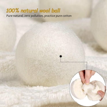 Laundry Dryer Wool Balls For Clothes 6Pcs Wool Balls Reusable Natural Fabric Softener For Laundry Dryer Sheets
