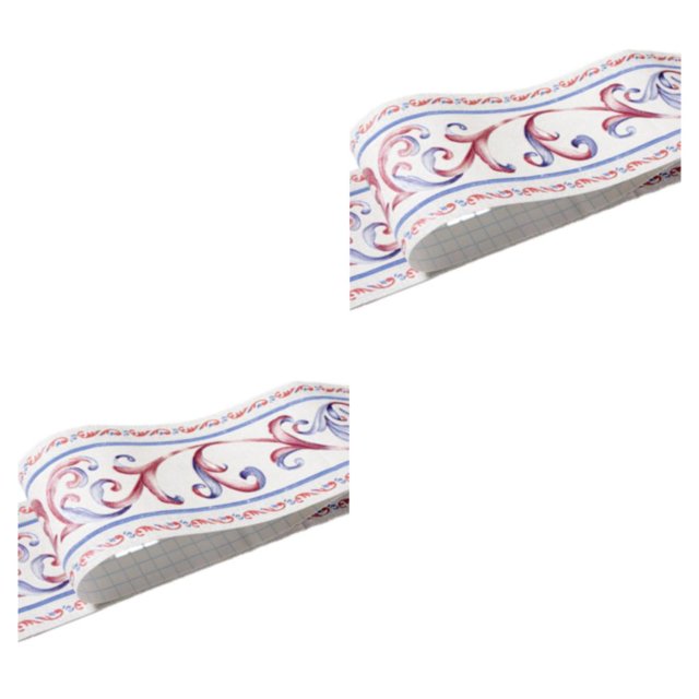 relayinert Wood Marbling SelfAdhesive Skirting Line Exquisite And Easy Maintenance And Environmentally Friendly PVC Durable white vine flower 2Set