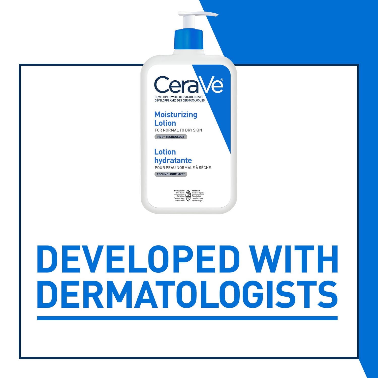 CeraVe Lotion Hydratante Quotidienne, Lotion Légère pour Visage et Corps avec Céramides, 562 ml