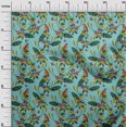 thumbnail image 3 of oneOone Georgette Viscose Turquoise Blue Fabric Tropical Sewing Material Print Fabric By The Yard 42 Inch Wide, 3 of 5