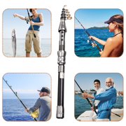 Agiferg Fishing Rod Carbon Ultra Short Mini Sea Fishing Rod Throwing Rod Retractable Handle