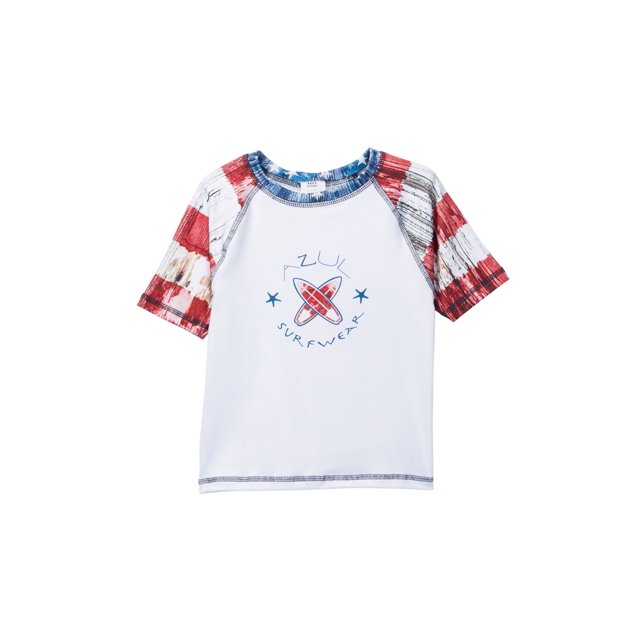 Maillot Dermoprotecteur Vintage Americana Rouge Blanc Bleu Taille m