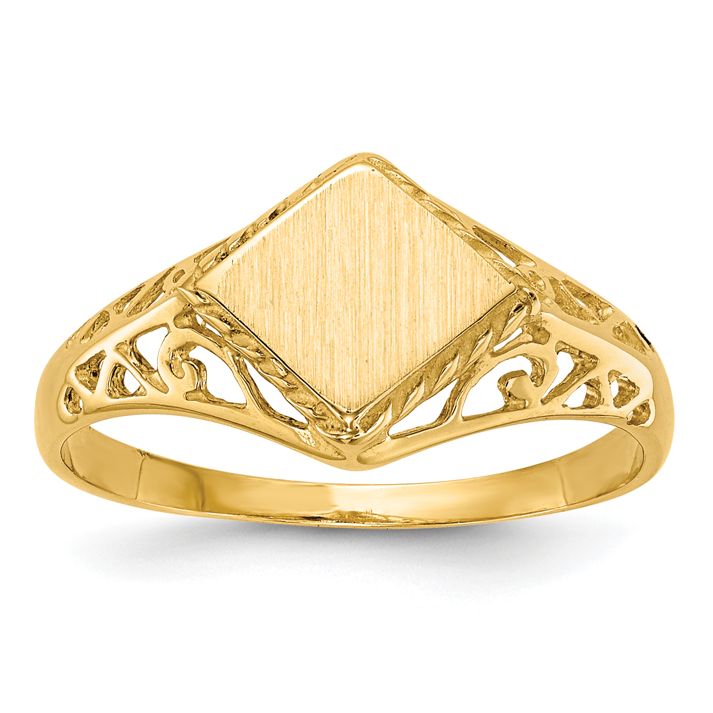 14k Yellow Gold 8.0x8.5mm Signet Ring