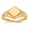 thumbnail image 1 of 14k Yellow Gold 8.0x8.5mm Signet Ring, 1 of 9