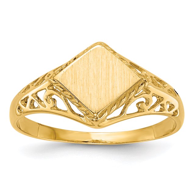 14k Yellow Gold 8.0x8.5mm Signet Ring
