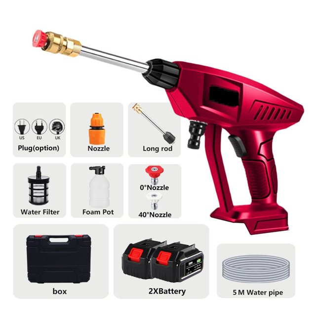 30BAR Wireless Car Washer High Pressure Car Wash Spray Water Gun Portable High Pressure Washer For 18V Battery ,Easy Use