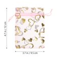 thumbnail image 5 of JUNWELL 100 Pcs Mini Christmas Gift Bags Tiny Baggies Small Baggies Mesh Bag Drawstring Pouches Bronzing Pink, 5 of 5