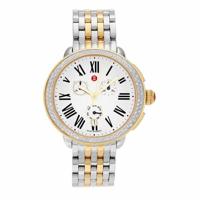 Michele Serein Diamond Two Tone Roman Numeral Dial Ladies Watch (MWW21A000008)