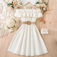 thumbnail image 2 of Tranfacy Robes d'Été pour Ados, Robes d'Été pour Filles, Robe à Bretelles Sans Manches Unie pour Filles de 6 à 13 Ans, Robe Mode Plissée et Fluide, 2 of 7