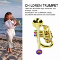 thumbnail image 3 of Gold Kid Trumpet Toy With 4 Colored Keys Great For Children's Music Education, 3 of 5