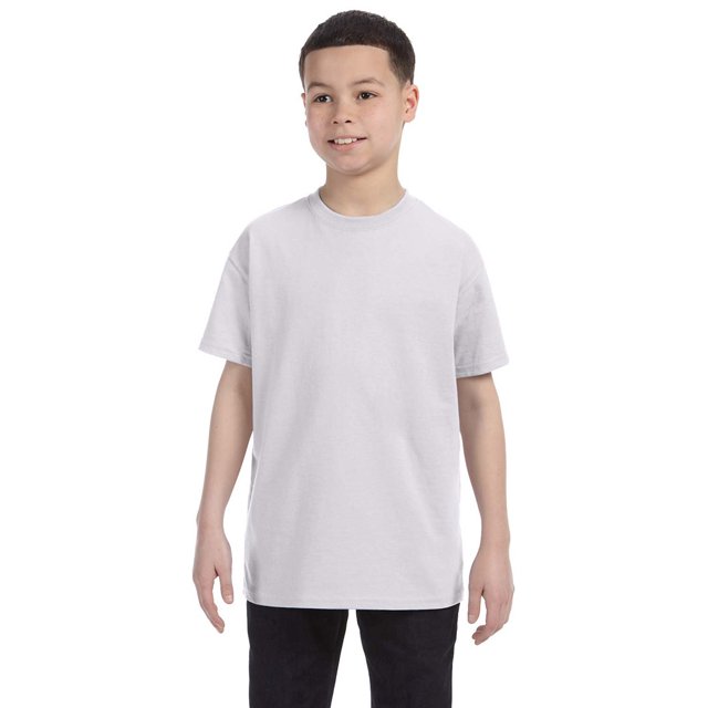 Hanes 54500 Youth Tagless T-Shirt - Ash - Small