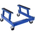 thumbnail image 1 of Berceau de Moteur de Moto, Diable 1500 lb, Cadre en Acier Robuste avec Coussinets en Caoutchouc, Roues 360 et Largeur Ajustable pour VTT et Quatre Roues, Rouge, 1 of 7
