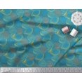 thumbnail image 3 of Soimoi Blue Heavy Satin Fabric Lemon Slice Vegetable Fabric Prints By Yard 54 Inch Wide, 3 of 3