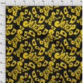 thumbnail image 3 of oneOone Polyester Lycra Black Fabric Joker & Poker Text Craft Projects Decor Fabric Printed By The Yard 56 Inch Wide, 3 of 4