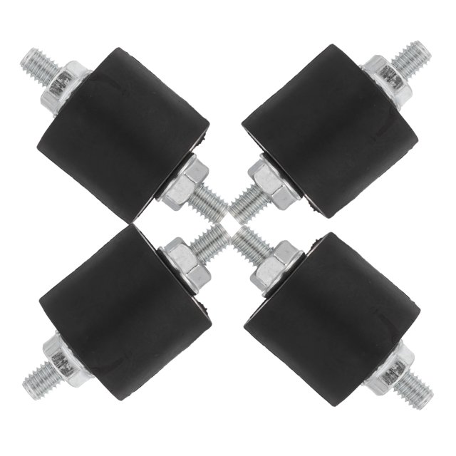 HAMPPLIES 4Pcs Air Compressor Vibration Isolator Pads Black M6 Anti Vibration Mounts for Stable Tool Operation